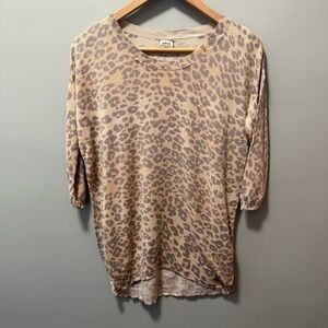 Wilfred Women’s 3/4 Sleeve Leopard Print Top Size XXS